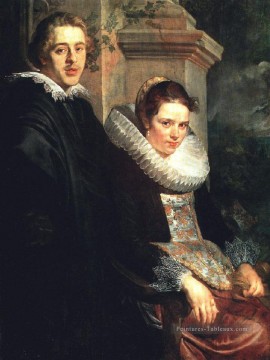Portrait d’un jeune couple marié baroque flamand Jacob Jordaens Peinture à l'huile